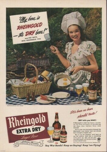1945 RHEINGOLD PAT BOYD COOK CHEF BAKERY HESSE ALCOHOL 7883