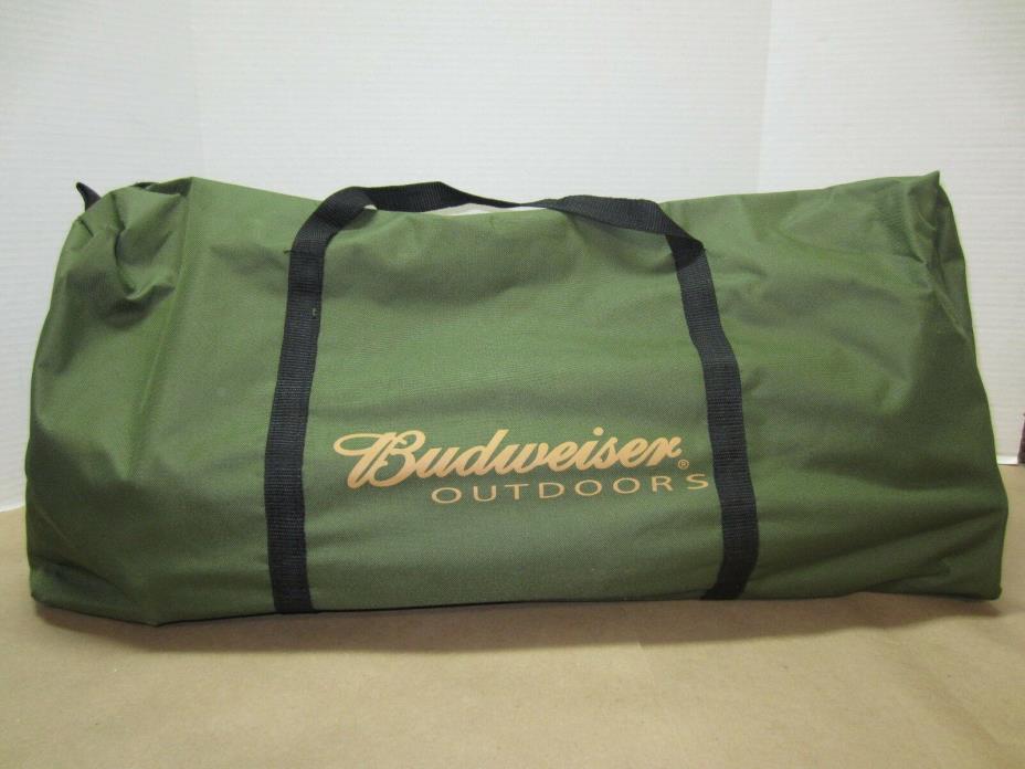 Budweiser Outdoors Conservation Tent, 2 Chairs, Cooler Table, Carry Bag - NEW