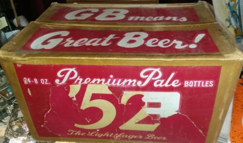 Case 24 - 8oz Bottles & Case 1949 Premium Pale '52 Beer Duraglass Bottles
