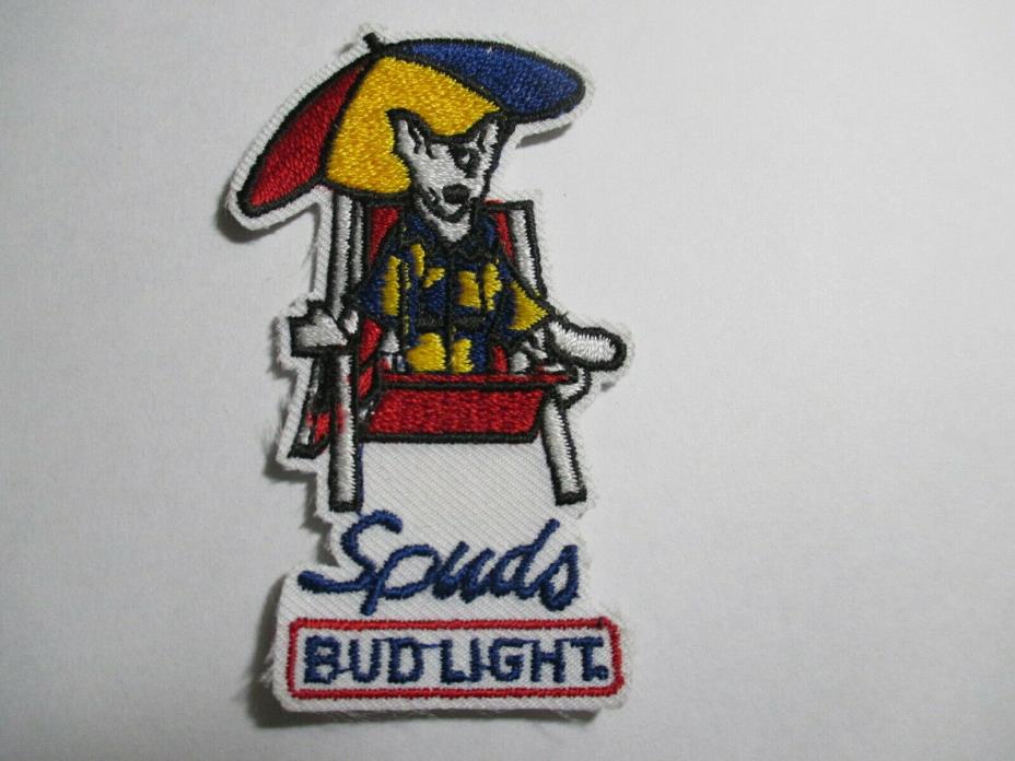 Spuds Mackenzie Patch, Vintage, Original, NOS  1 1/2  X  3  INCHES Bud Light