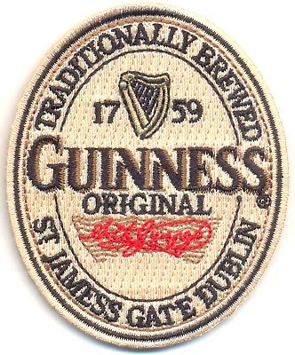 GUINNESS Beer Iron on embroidered patc 3 inches  IRISH IRELAND ST PATRICKS DAY