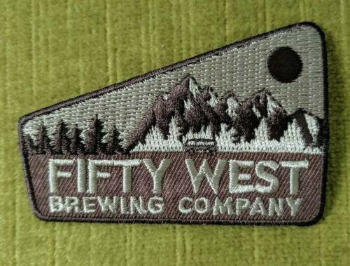 New 50 Fifty West Brewing Company Embroidered Patch Beer Ohio Cincinnati OH