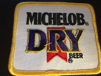 Vintage MICHELOB Dry Beer Employee Uniform PATCH AD Jacket Brewery Hat Shirt