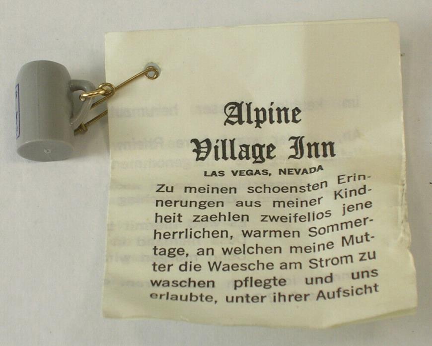 Lowenbrau Beer Stein Charm or Pin Alpine Village Inn Las Vegas, Nevada