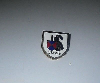 BREWERIANA Lapel Hat Pin O'Keefe Logo Knight on Shield Lager Ale Porter Beer