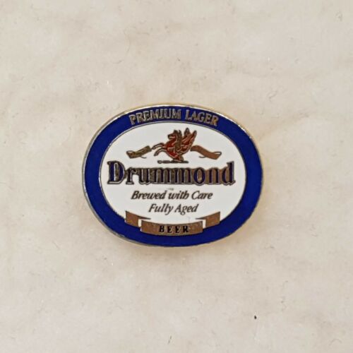 Vintage Drummond Premium Lager Beer Advertising Lapel or Hat Pin Red Deer Canada