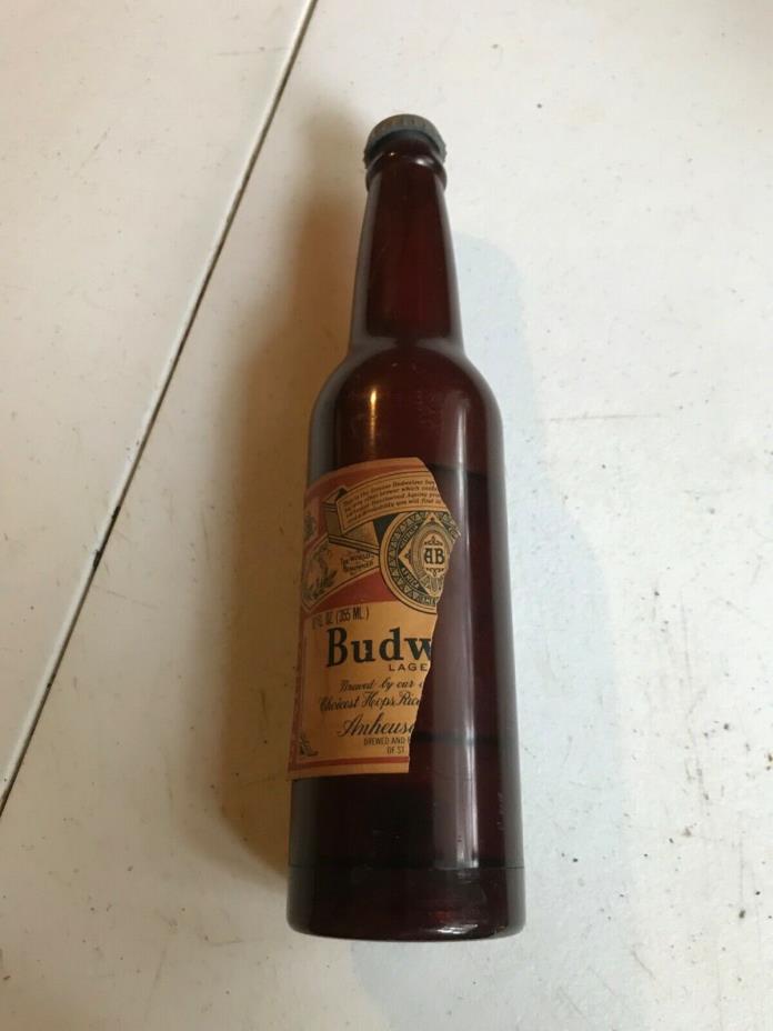 1970's Vintage Used Bud Budweiser  Beer Bottle Flashlight