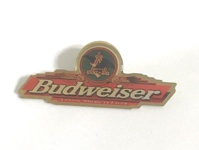 BUDWEISER CLASSIC AMERICAN LAGER PIN~LAPEL~TIE TAC~HAT PIN VINTAGE