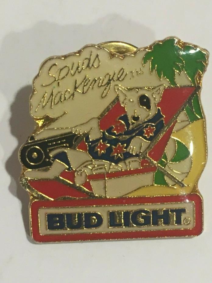 Bud Light Spuds MacKenzie on the Beach Chair Official Busch Pin Button