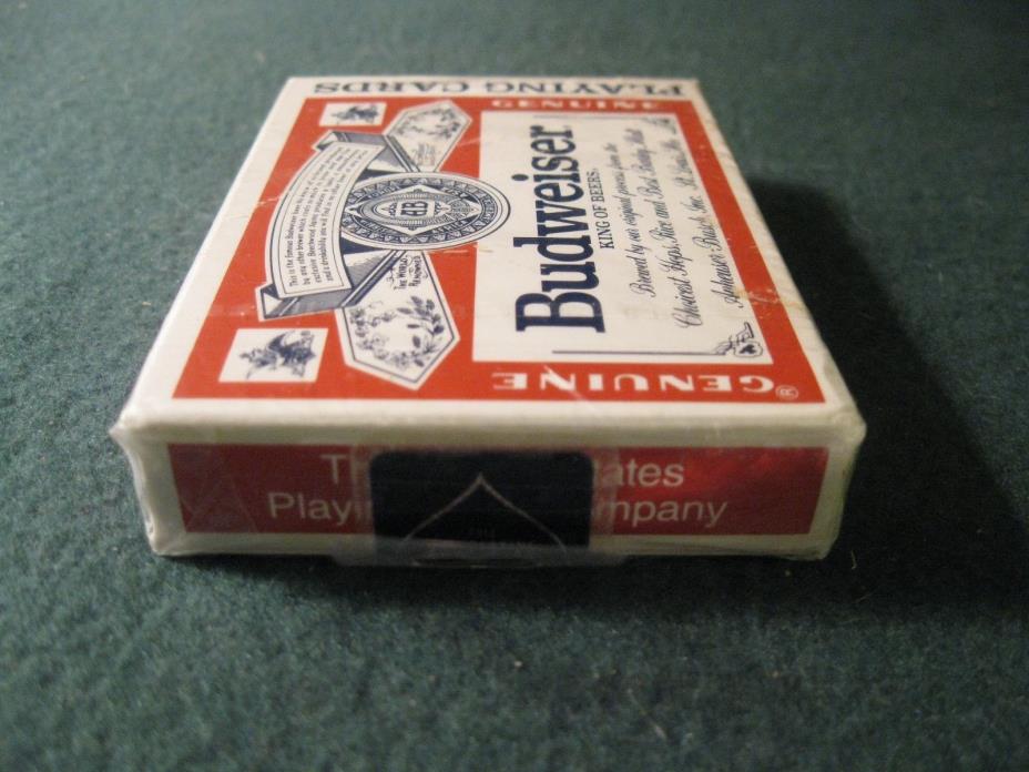 Budweiser playing cards Still sealed!  Plastic coated.