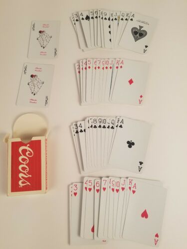 Coors Playing Cards -1979- VINTAGE- 2 Jokers-52 regular cards US Playing Card Co