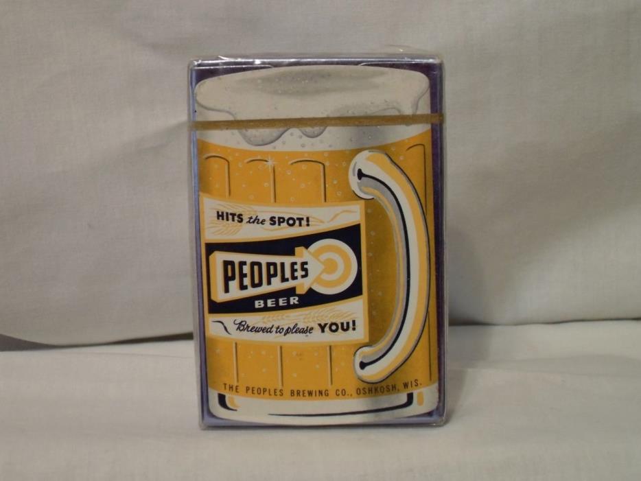 PEOPLES BEER PLAYING CARDS OSHKOSH WISCONSIN UNOPENED