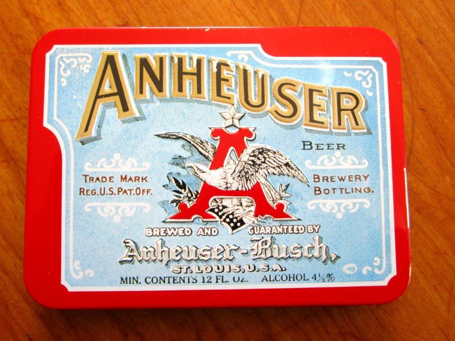 1991 ANHEUSER BUSCH St. Louis BUDWEISER 2 Decks Sealed PLAYING CARDS  Metal TIN