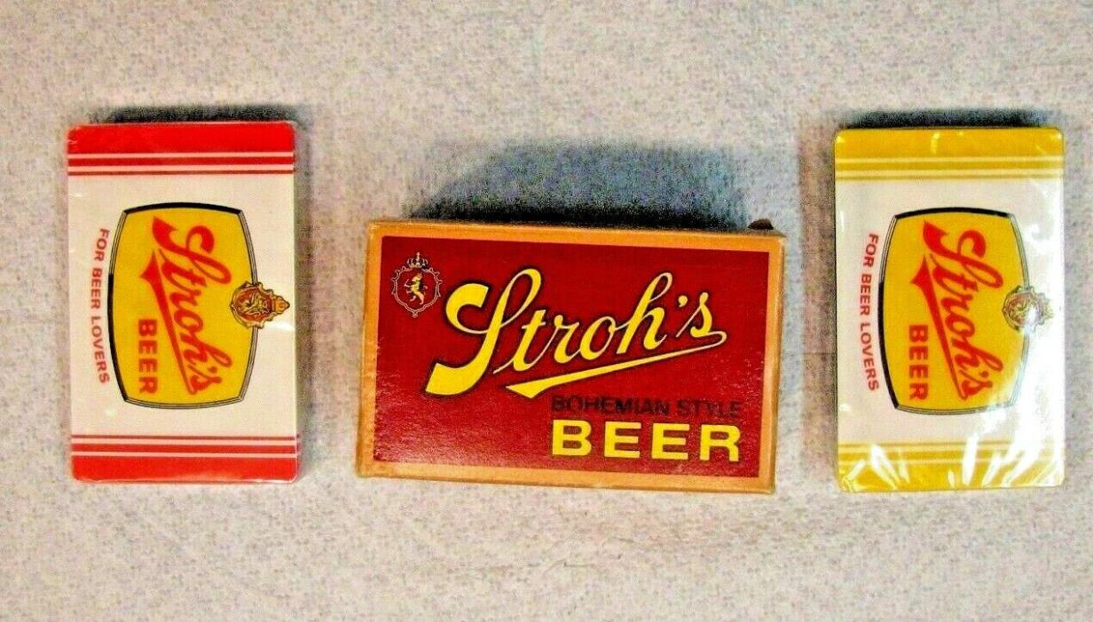 Stroh's Beer Mini Case With 2 Playing Card Decks