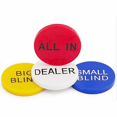 4pcs Small Blind, Big Dealer And All Poker Buttons Toys 