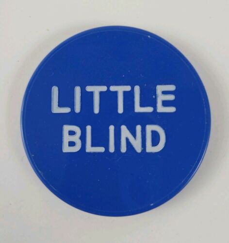 X10 Little Blind Poker Chip Button for Texas Hold'em Lot NEW (Blue)