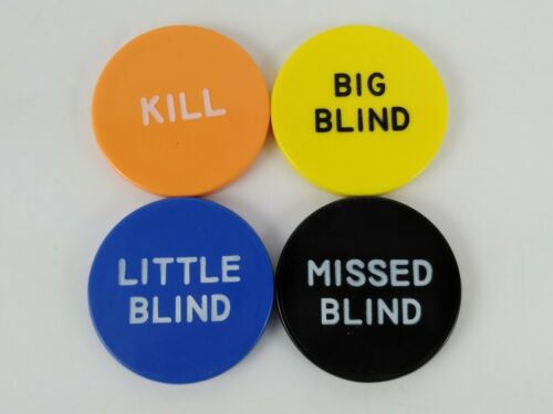 Big Little Missed Blind KILL Poker Chips Button for Texas Hold'em Lot NEW