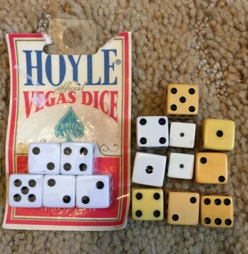 Vintage Hoyle Official Las Vegas Dice And Loose Dice Different Sizes
