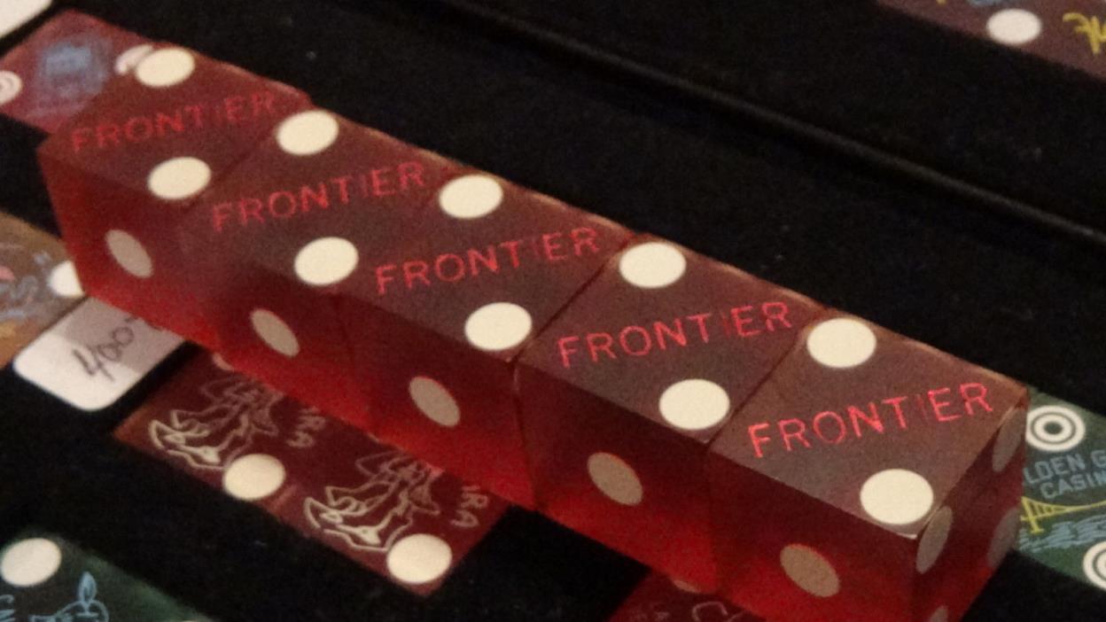 Dice 30 Closed FRONTIER red logo Casino Matte Red 15 Matched Number Pairs