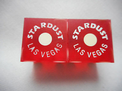 Pair of Closed STARDUST LV Casino Dice - Matte Red, Mixed #s