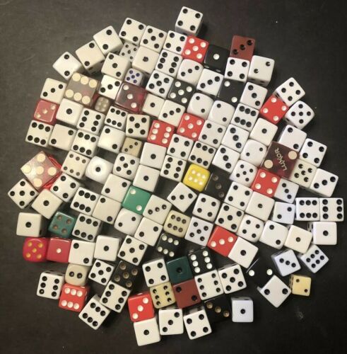 Bulk Lot of 135 (1.5 lbs) Assorted Mixed DICE Die **PRE-OWNED**