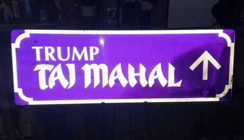 Trump Taj Mahal Casino Resort Sign Atlantic City Donald Trump New Jersey Gamble