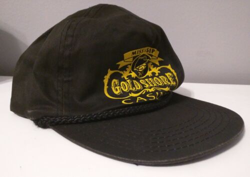 GOLD SHORE CASINO BILOXI, MISSISSIPPI Hat Trucker Black Yellow Cap Snapback