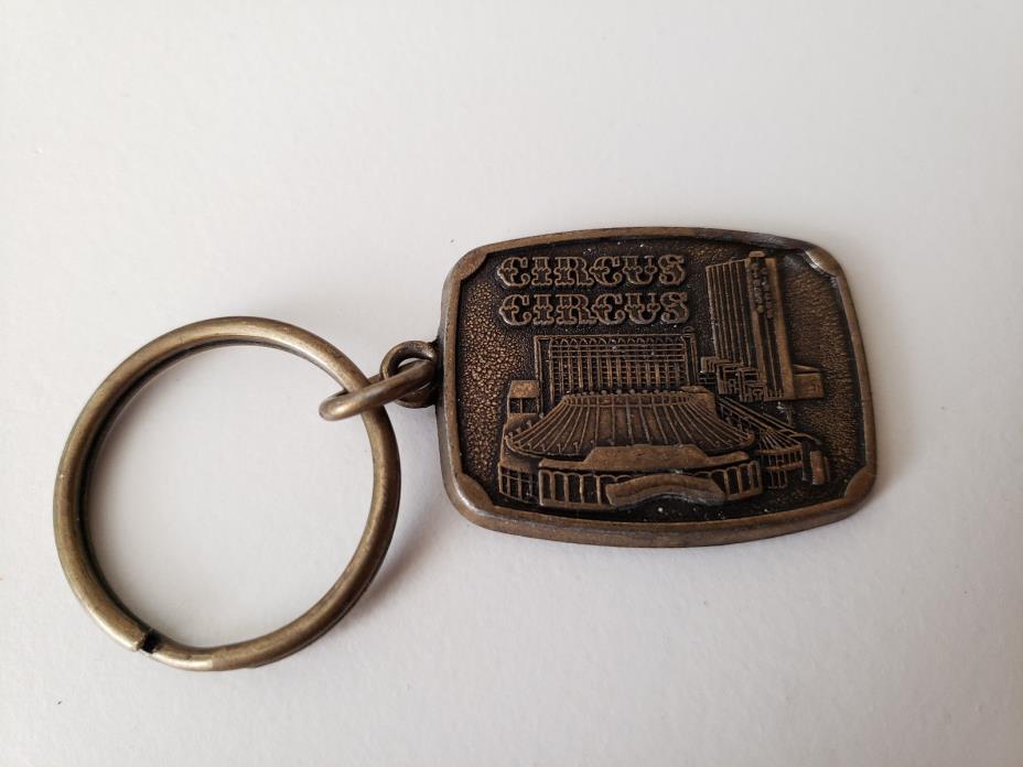 Vintage Circus Circus Hotel Las Vegas Casino Bronze Keychain Key Ring Holder