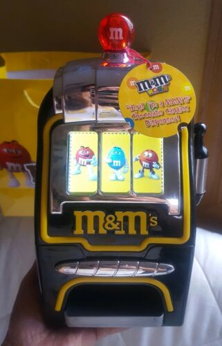 M&M's World Slot Machine Chocolate Candy Candies Dispenser New w Tag Las Vegas