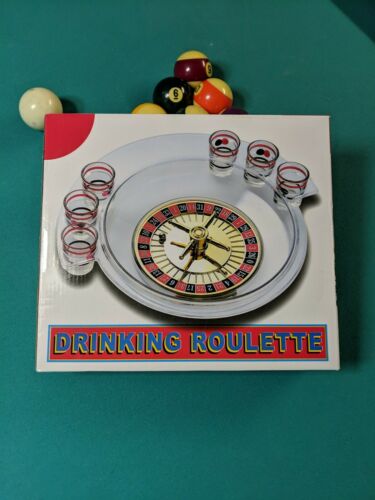 NEW Shot Glass Drinking Roulette Bar Game Set Novelty Party Game for Adults
