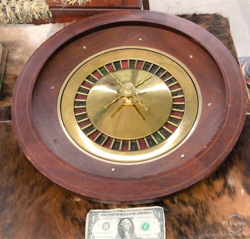 1880’s old WILL & FINCK CASINO CROUPIER CHEAT TABLE ROULETTE WHEEL gaffed rig