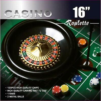 Da Vinci 16-Inch Roulette Wheel Game Set With 120 11.5-Gram Chips, Full Size And