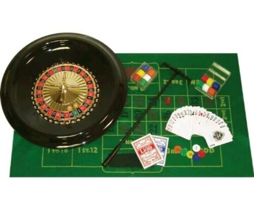 Trademark Poker 16-Inch Deluxe Roulette Set with Accessories - 2 Decks/120Chips