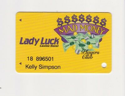 Players Slot Club Rewards Card Lady Luck Casino & Hotel Las Vegas NV MAD MONEY