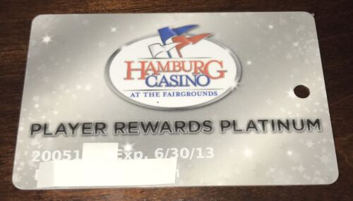 HAMBURG CASINO FAIRGROUNDS PLAYER REWARDS PLATINUM SLOT CARD HORSE RACE TRACK