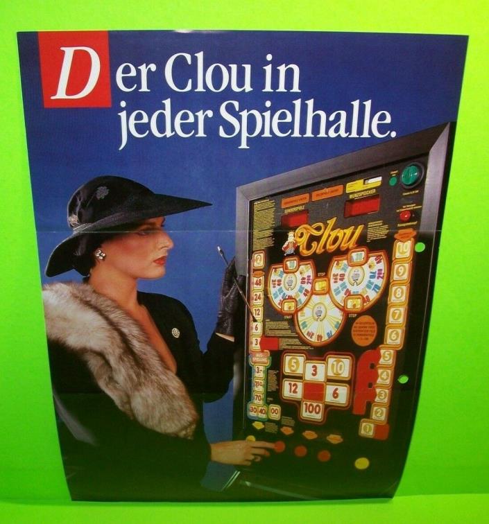 Hellomat-Automaten Clou Original Slot Machine FLYER German Text Vintage Game