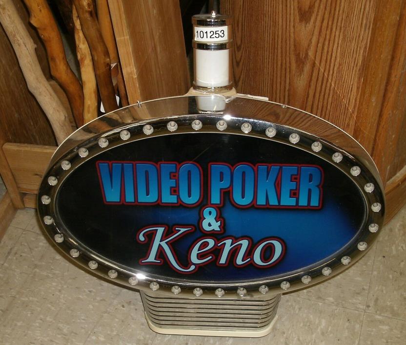 Video Poker Keno Lighted Slot Topper IGT Nov 04 Collectible Decor or PARTS REHAB