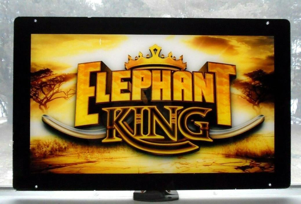 ELEPHANT KING Slot Machine Plexiglass Rectangle Topper Insert 13 1/8 x 21 1/4 in