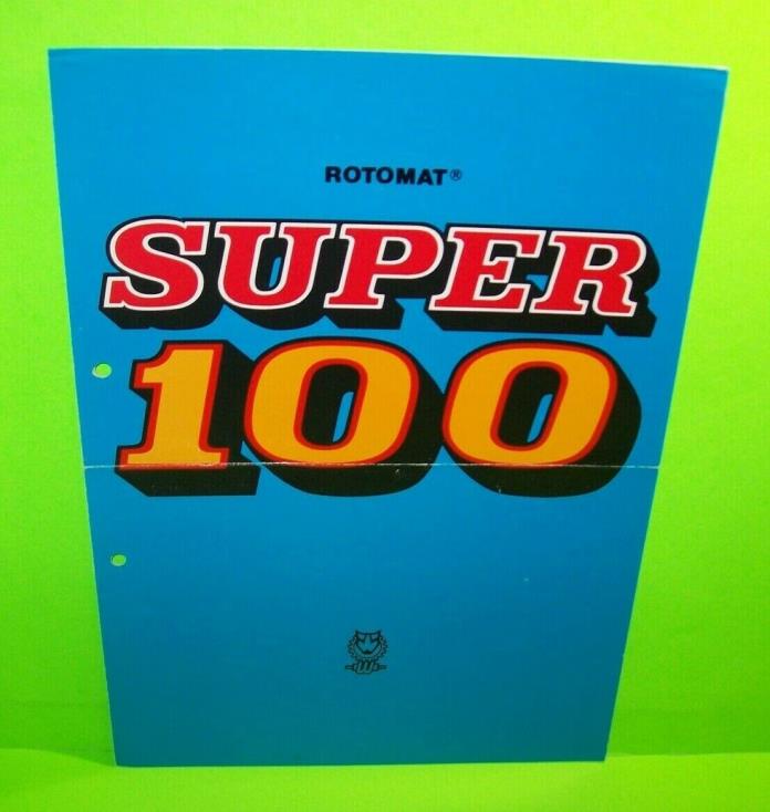 Rotomat Super 100 Original Slot Machine FLYER German Text Vintage Game Foldout