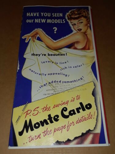 Jennings Monte Carlo Slot Machine Advertising repro flyer