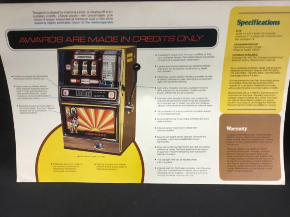 Video/slot machine rare catalogs from 1980’s