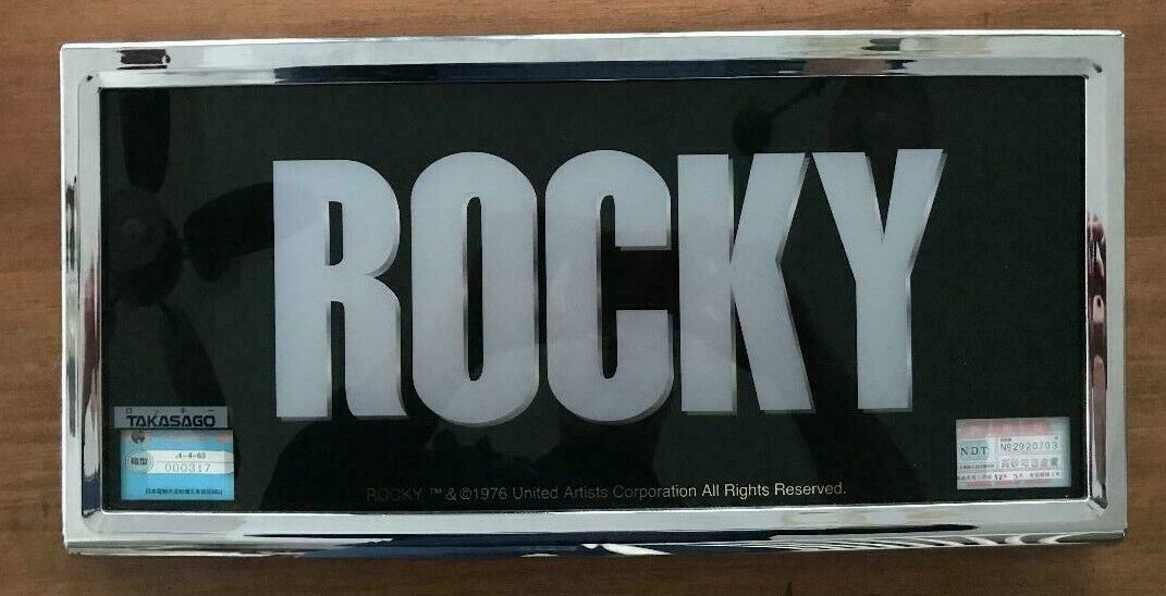 Pachislo Slot Machine Belly Glass and Frame for Rocky 2000
