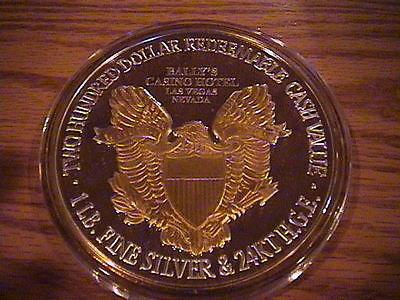 $200 Silver Strike From Bally's Las Vegas - Liberty - 1 Lb .999 Fine Silver