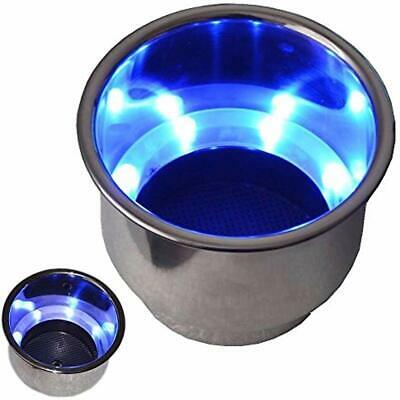 Jahyshow 1 PCS Stainless Steel Cup Drink Holder With Drain Marine Boat Rv Camper
