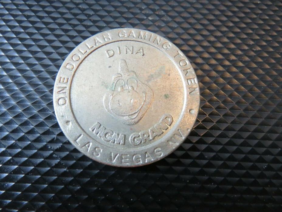 MGM Grand Hotel Casino $1.00 DINA Gaming Token Las Vegas Nevada 1993