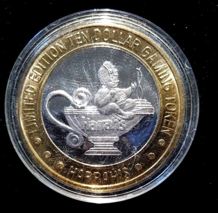 Harrah's, Casino, Ten Dollar Gaming Token, .999 Silver (2)