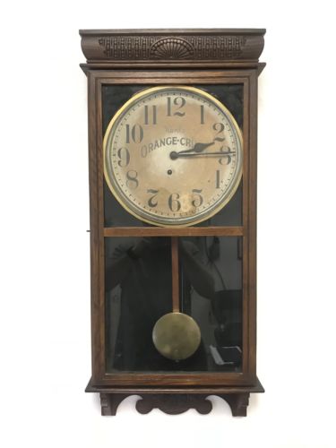 Early 1900 Wards Orange Crush Clock In Original Case