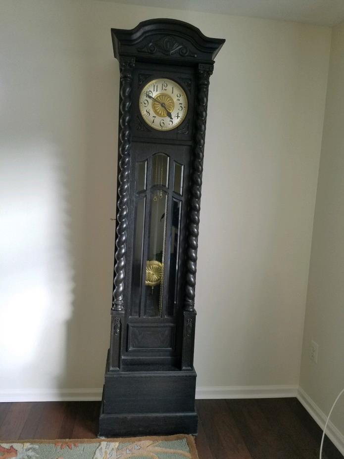 All Original Gustav Becker Grandfather Clock Circa 1875 Made In Germany