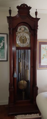 Winterhalder & Hoffmeier (W & H Sch.) Moon Face 9 Tube Tall Grand Father Clock