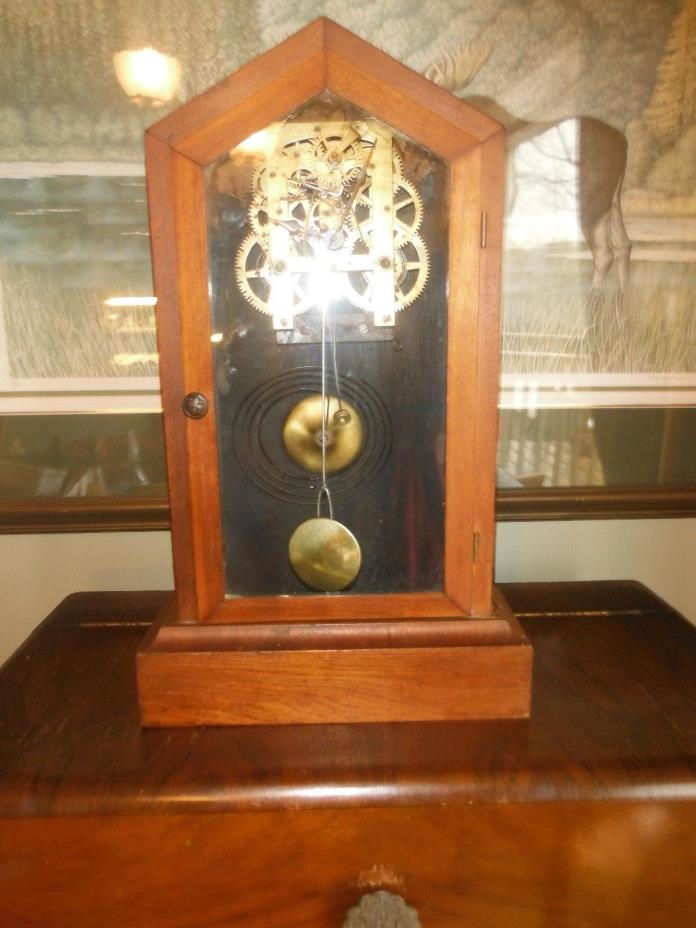 Antique New Haven 30 hour T & S  Shelf Clock Restore Repair